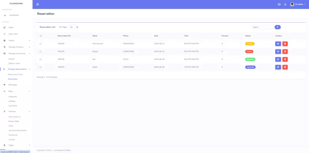 تطبيق وموقع تجارة الكترونية للمطاعم وطلب المأكولات