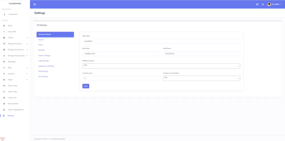 تطبيق وموقع تجارة الكترونية للمطاعم وطلب المأكولات