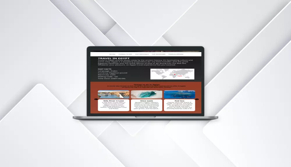 تصميم واجهة وتجربة المستخدم للويب و الموبيل UXUI Design لموقع سياحى