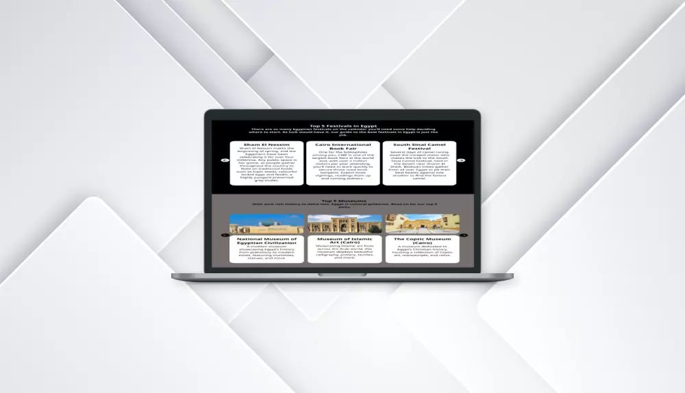 تصميم واجهة وتجربة المستخدم للويب و الموبيل UXUI Design لموقع سياحى