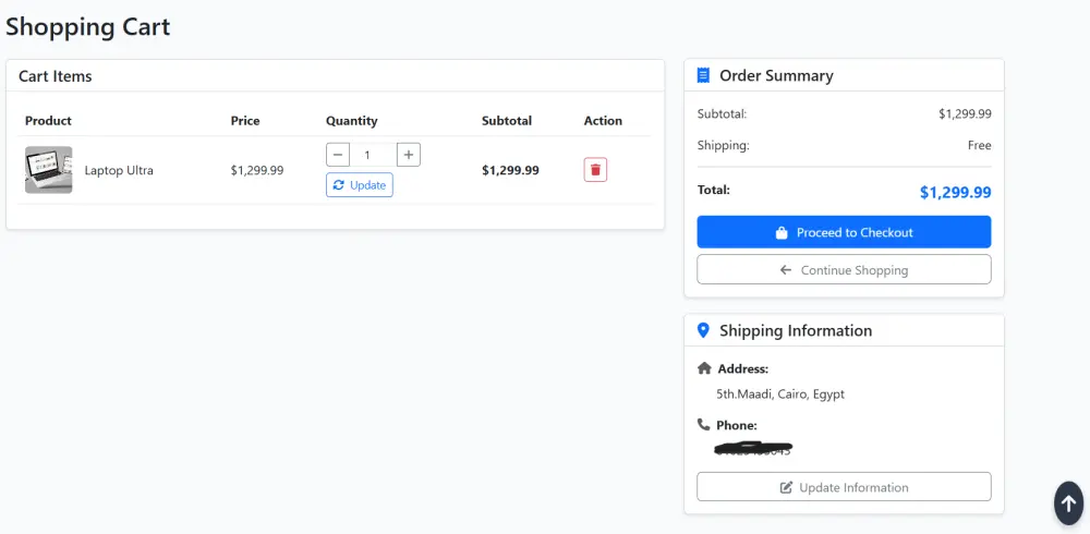 تطوير متجر إلكتروني احترافي باستخدام Laravel لإدارة المنتجات