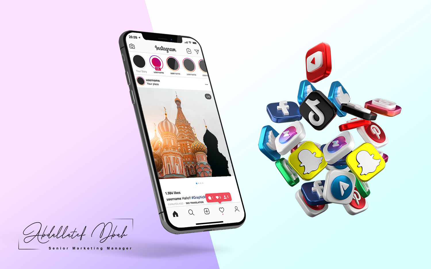 حملة إعلانية ممولة على السوشيال ميديا