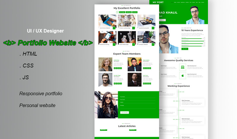 تصميم بورتفوليو احترافي