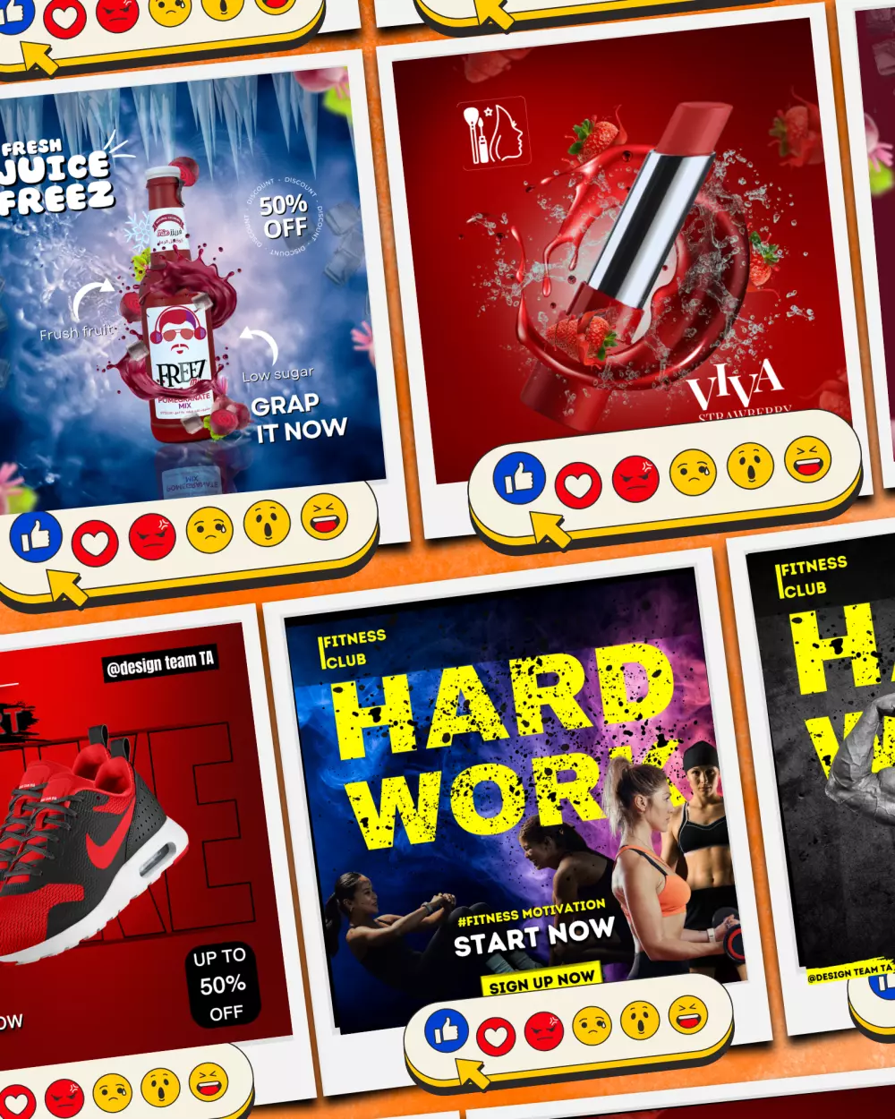 تصميم بوستر اعلاني للمنتجات المختلفة