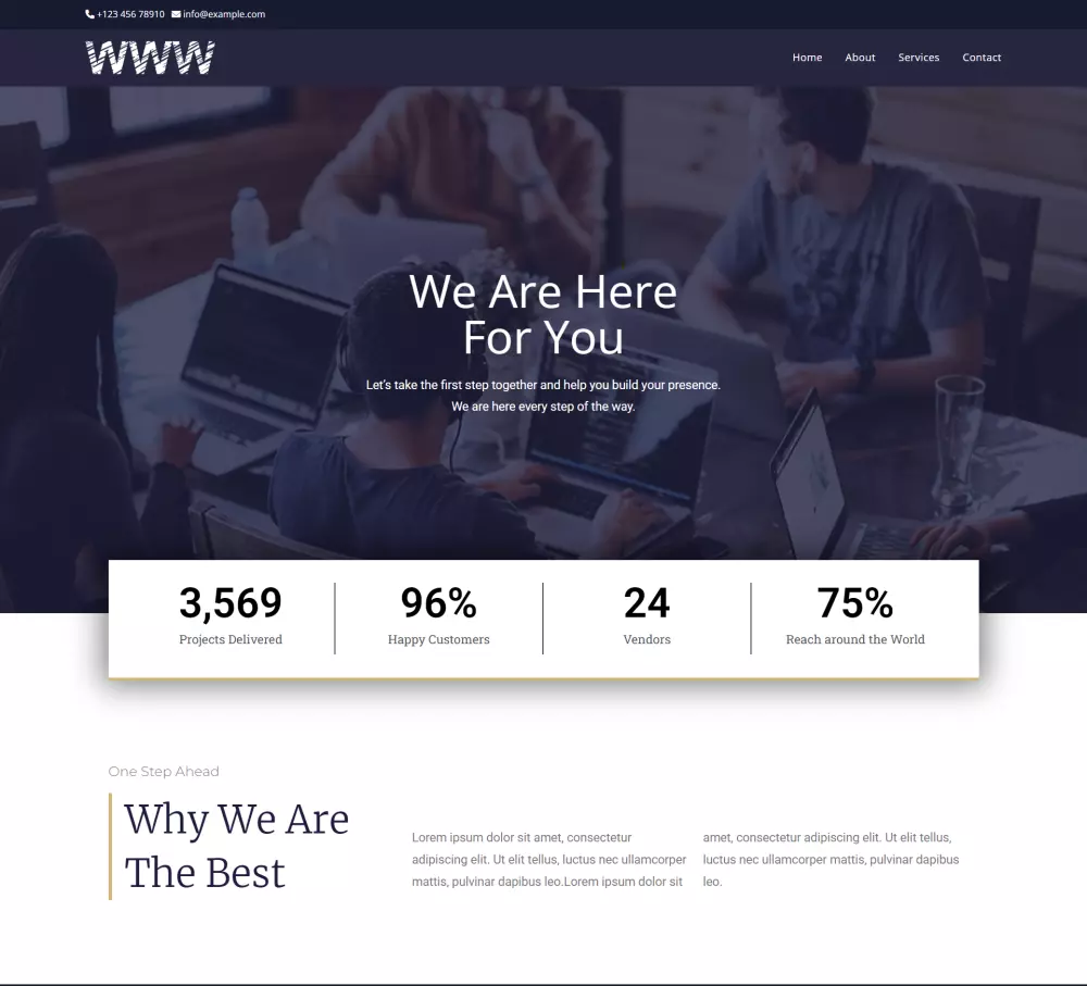 تصميم موقع تعريفي مميز للشركات والمؤسسات