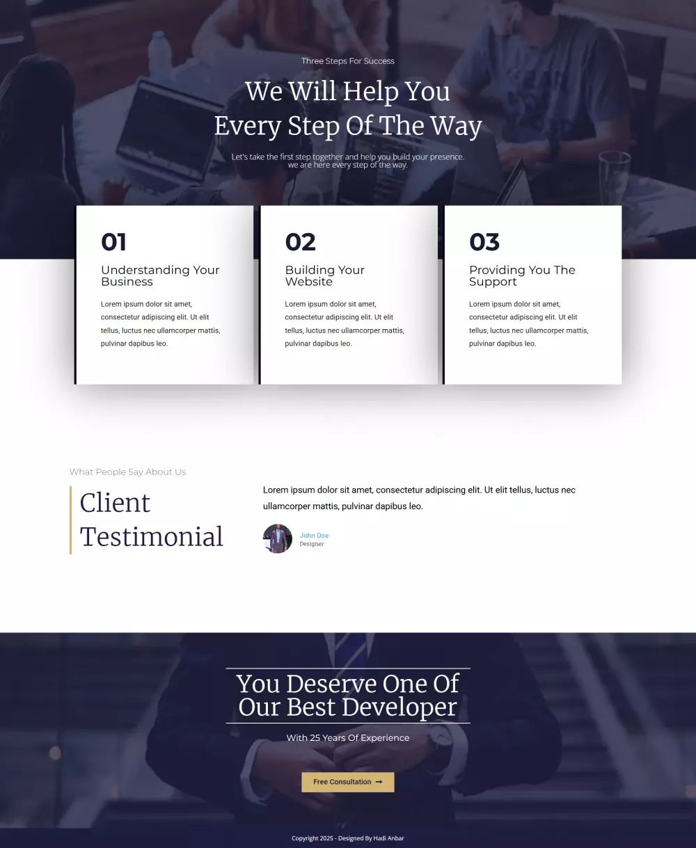 تصميم موقع تعريفي مميز للشركات والمؤسسات