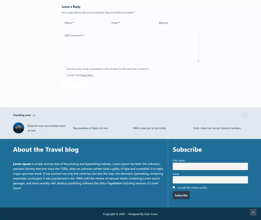 تصميم مدونة إلكترونية احترافية وجذابة
