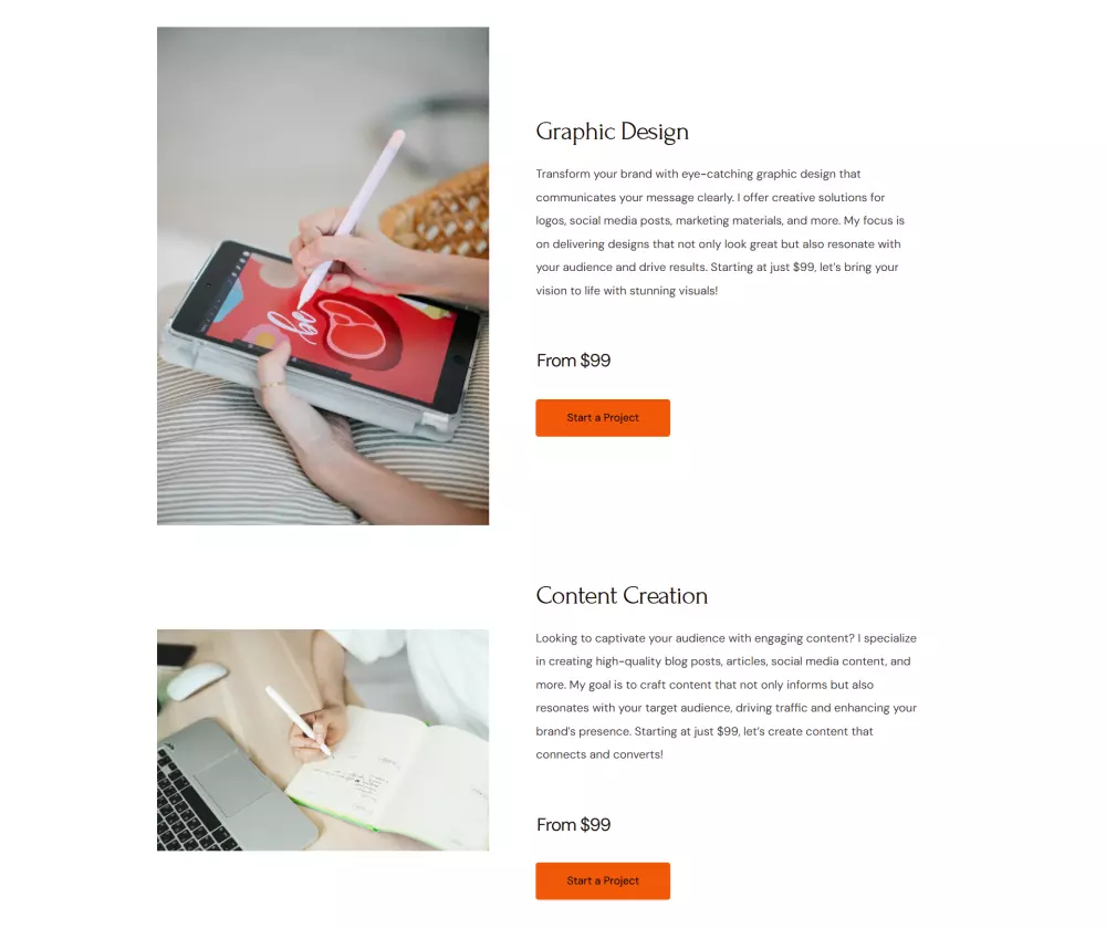 تصميم موقع شخصي أو بورتفوليو يعرض مهاراتك وأعمالك
