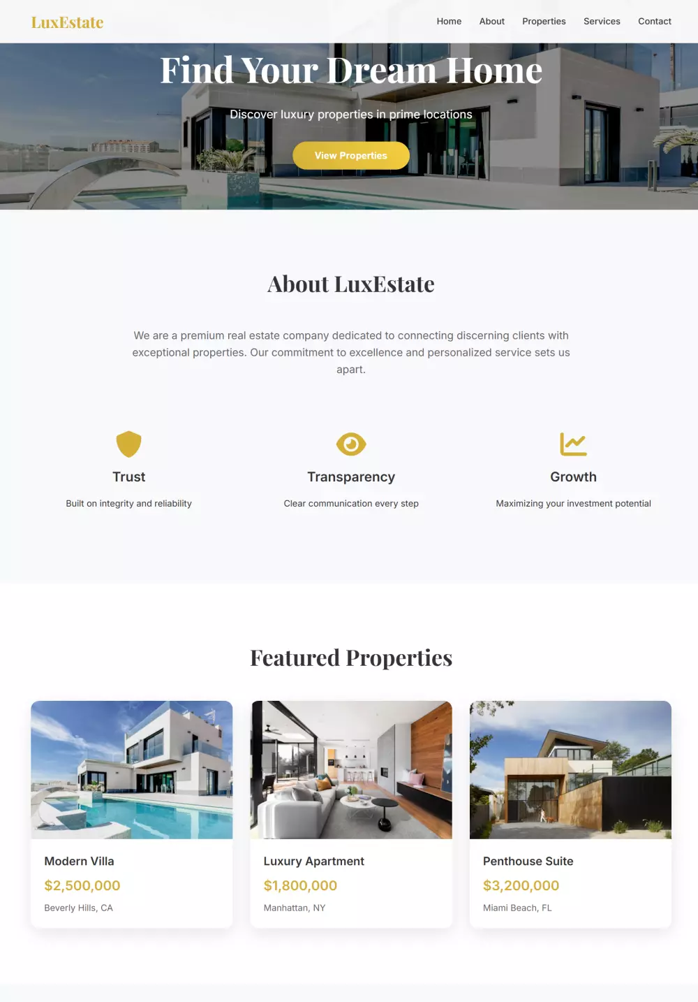 صفحة هبوط تعريفية