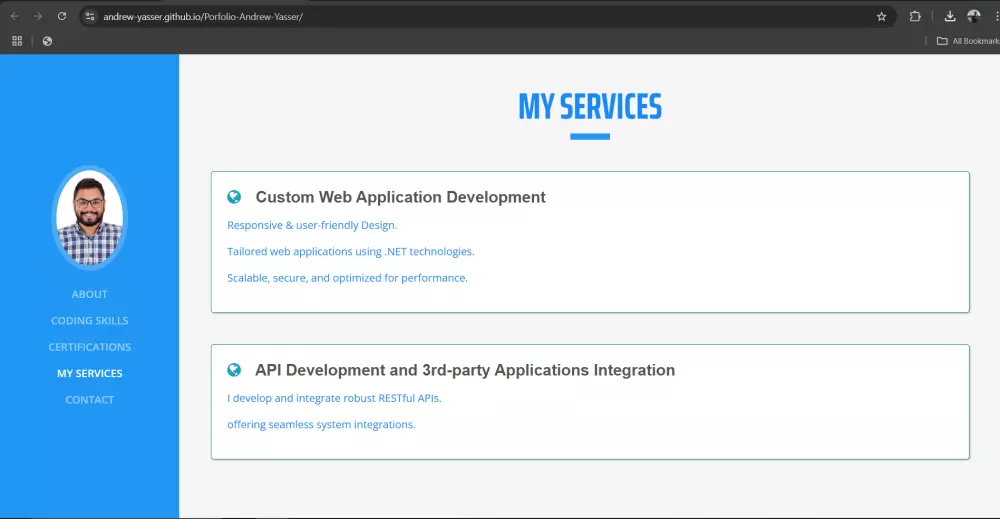 إنشاء موقع احترافي لتقديم نفسك و سابقة أعمالك