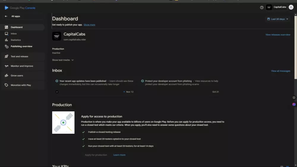 إجراء اختبار مغلق لتطبيقات Google Play مع تفعيل إذن الإصدار