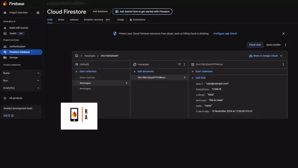 ربط تطبيق Flutter بالفاير بيز Firebase