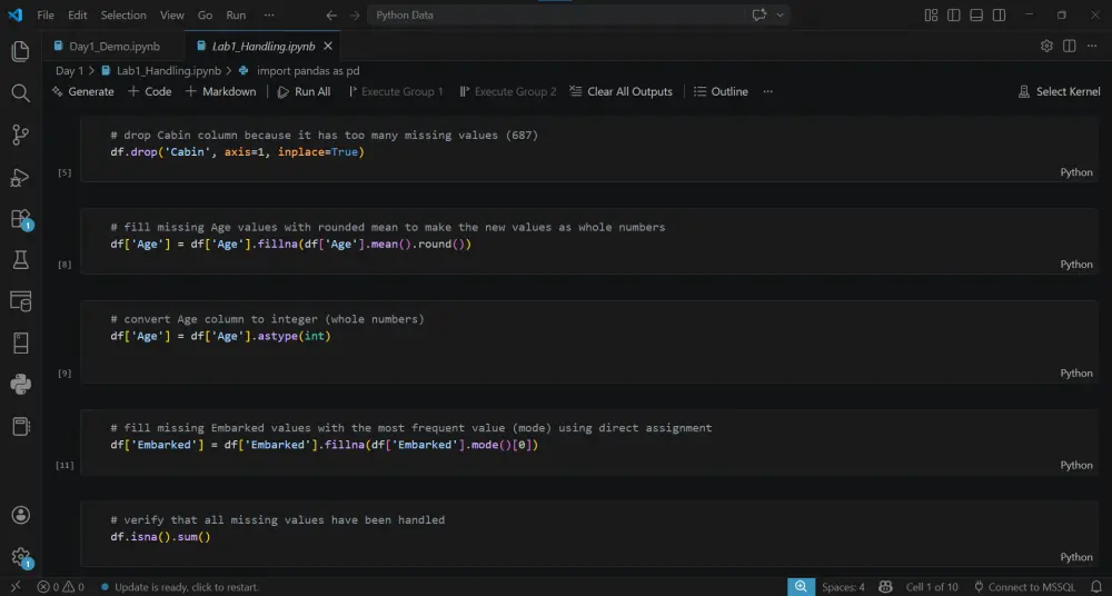 تنظيف و تحليل البيانات باستخدام بايثون Python
