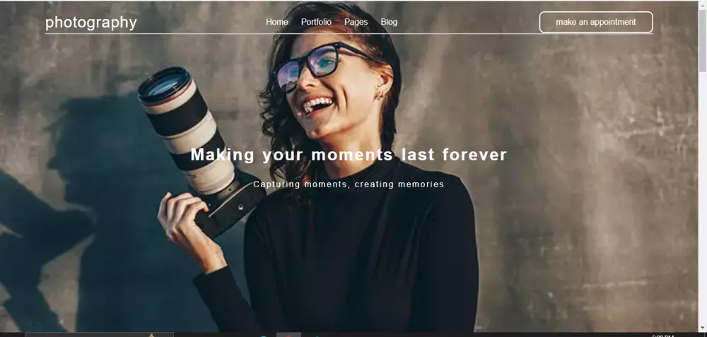 صفحة فوتغرافية جذابة ومتجاوبة مع جميع الاجهزة