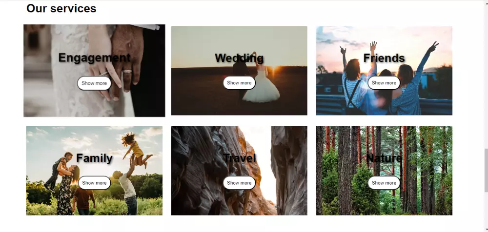 صفحة فوتغرافية جذابة ومتجاوبة مع جميع الاجهزة