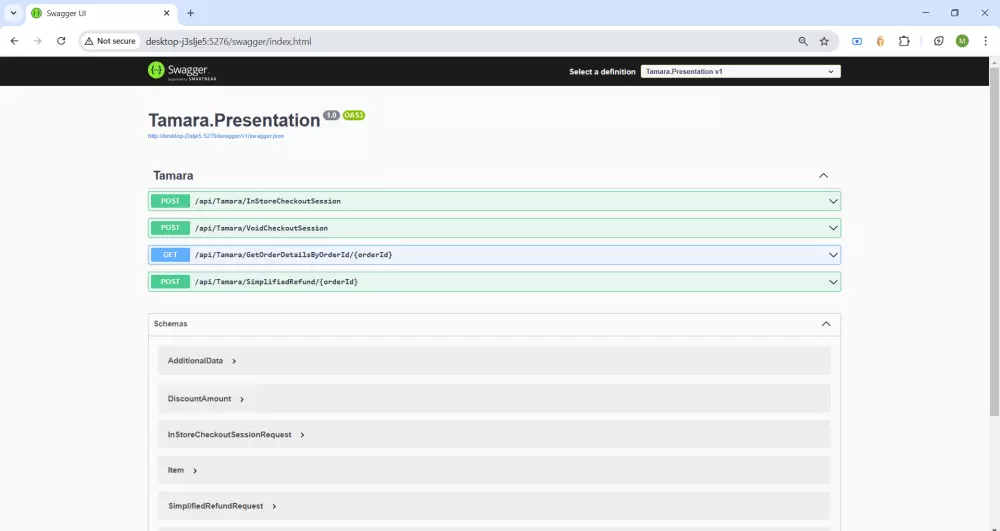 الربط مع طريقة الدفع تمارا