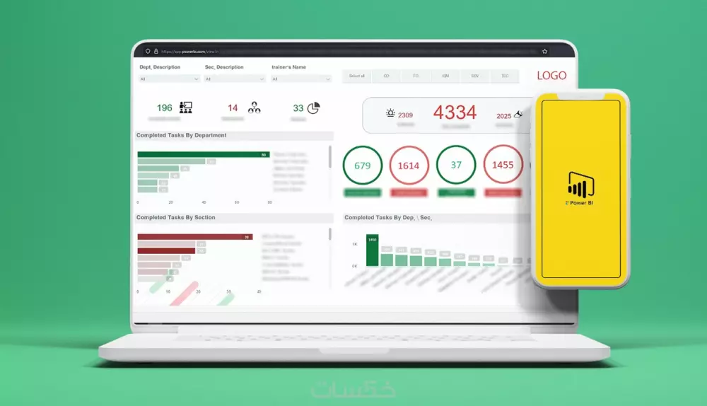 داشبورد Dashboard لوحات تفاعلية على برنامج Power BI