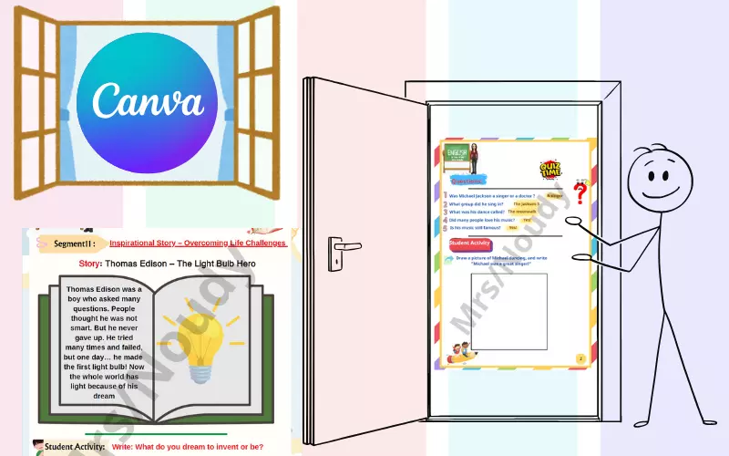 كتابة الملازم على برنامج كانفا