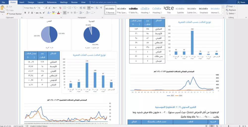 إنشاء ملف Word احترافي متوفر باللغتين: العربية والإنجليزية