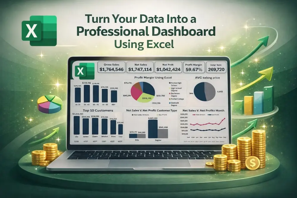 حوّل بياناتك إلى Dashboard احترافي يوضح كل شيء في ثوانٍ باستخدام Excel