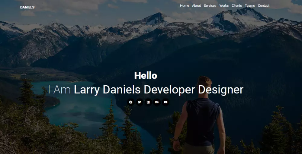 صفحة portfolio تعريفية