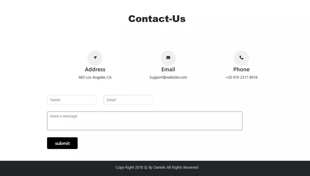 صفحة portfolio تعريفية