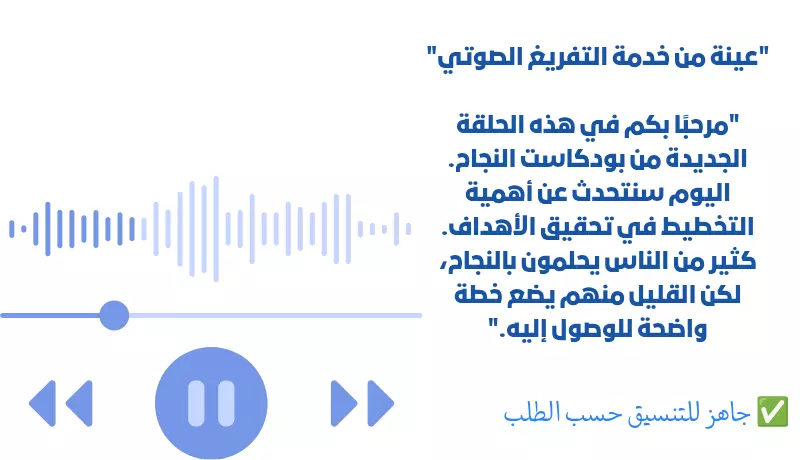 تفريغ صوتي دقيق ومنسق باحتراف وسرعة