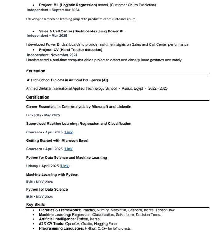 تصميم سيره ذاتيه احترافيه بنظام ATS