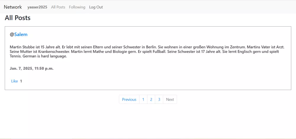انشاء موقع ويب يحتوى على صفحات مختلفة مثل انشاء بوست صفحة البروفايل وصفحة البوستات