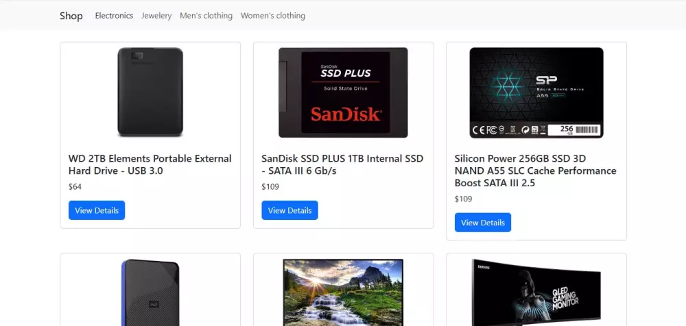 تصميم وتطوير متجر إلكتروني احترافي لعرض المنتجات