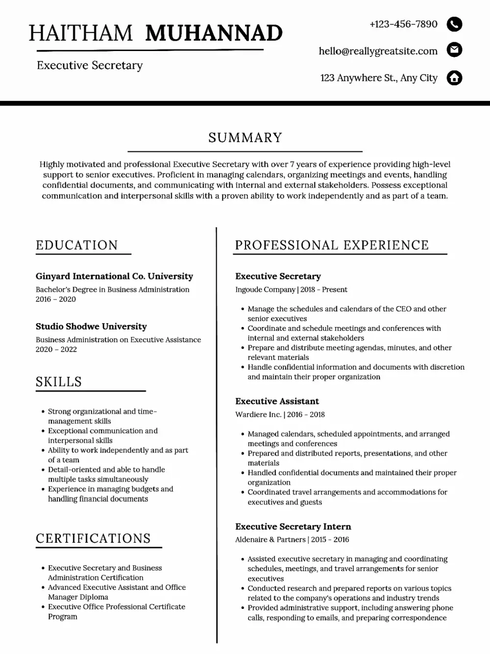 كتابة السير الذاتية باللغة العربية والإنجليزية