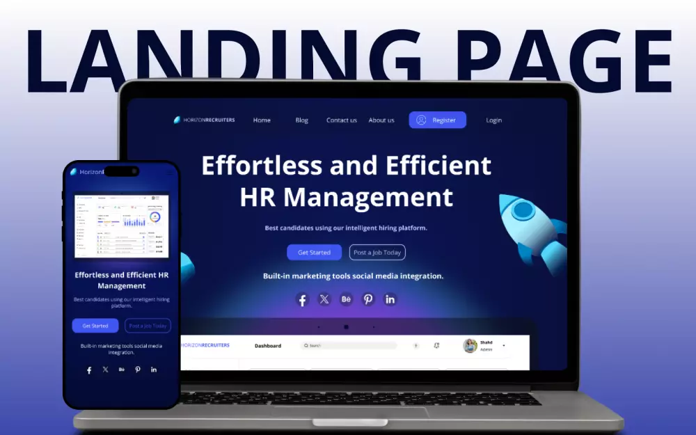 خدمة تصميم  صفحة هبوط (Landing Page) احترافية لجذب العملاء.