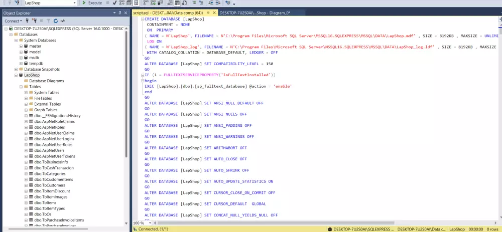 بناء قواعد بيانات sql server