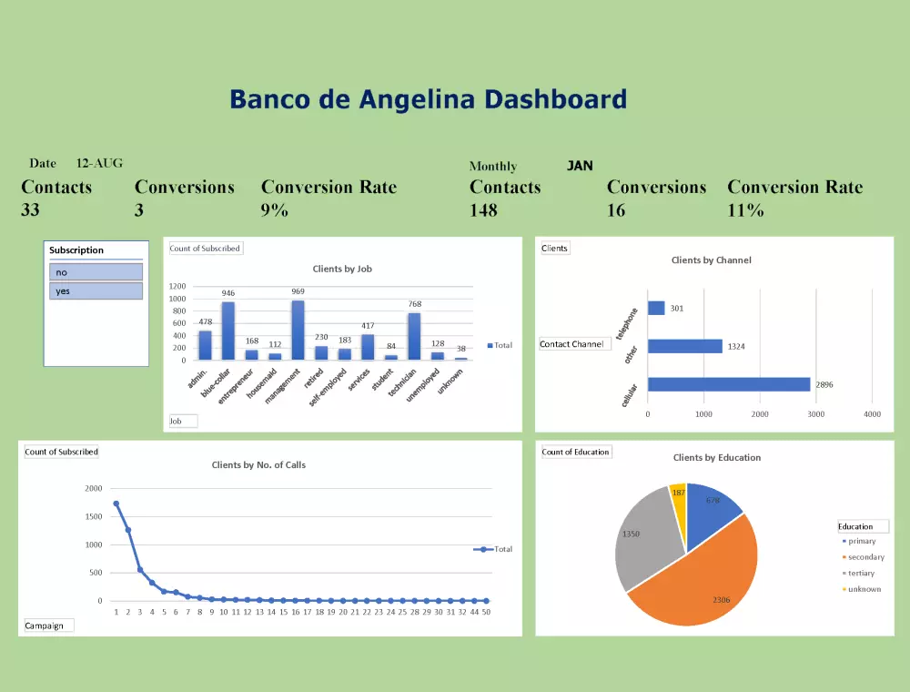 داش بورد تفاعلي باستخدام إكسيل Excel Interactive Dashboard