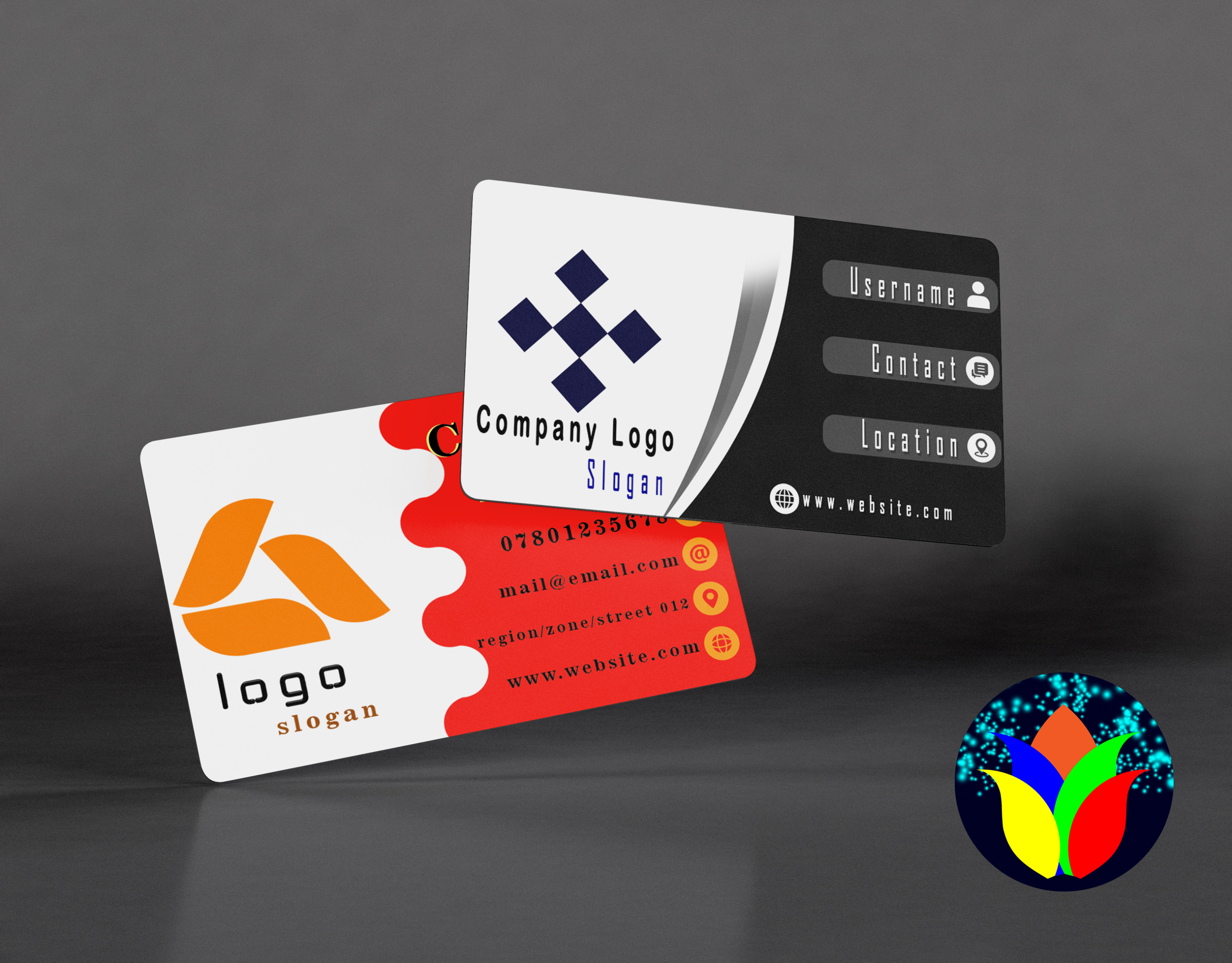 تصميم كروت او بطاقة الأعمال الشخصية بأحترافية بسعر 5$ فقط