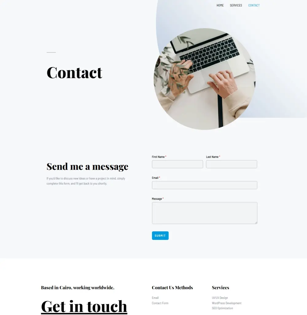 تصميم موقع شخصى  "بورتوفليو" احترافي
