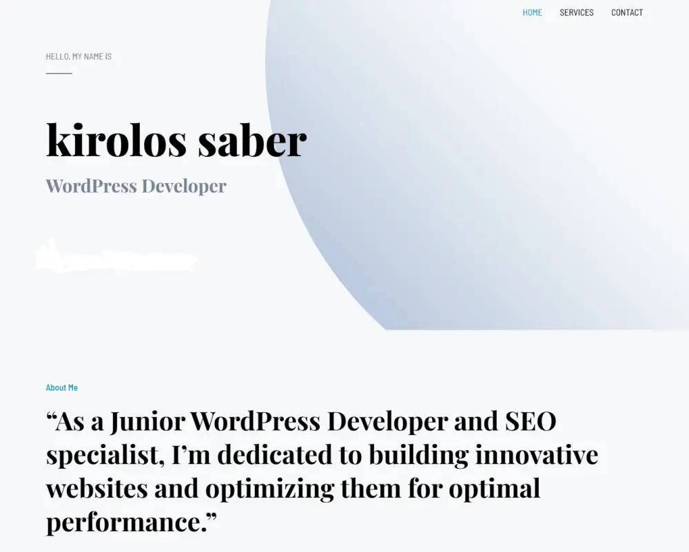 تصميم موقع شخصى  "بورتوفليو" احترافي