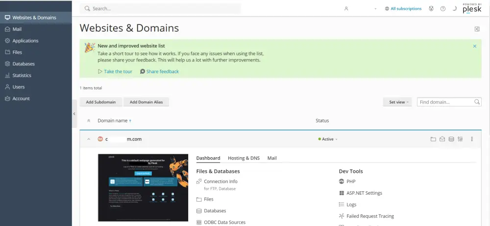 تهيئة وتجهيز VPS وتنصيب لوحة تحكم Plesk باحترافية