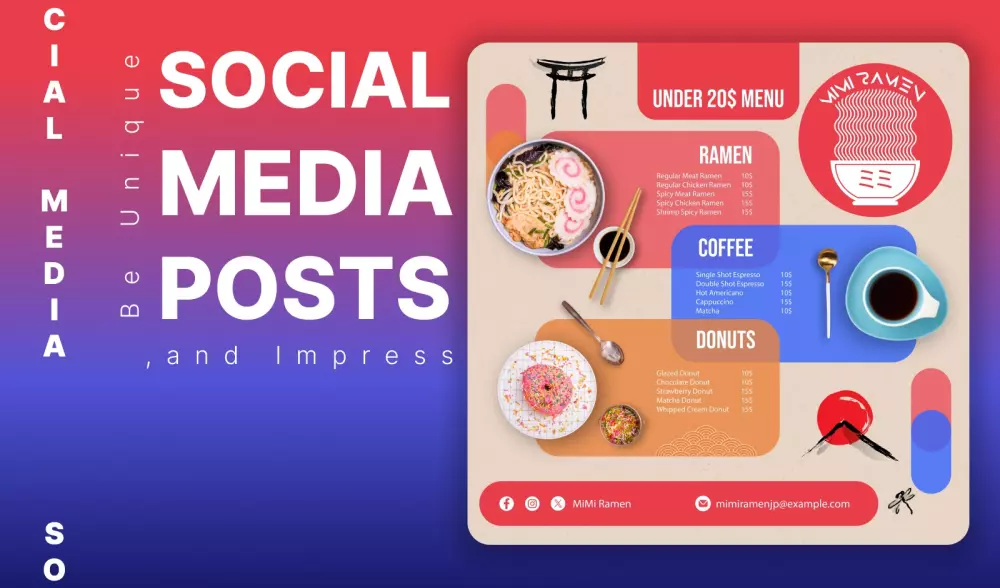 تصميم منشورات، بوسترات السوشيال ميديا (عدد واحد بوستر)