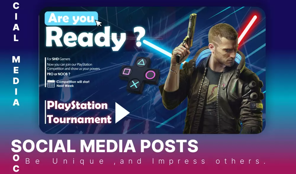 تصميم منشورات، بوسترات السوشيال ميديا (عدد واحد بوستر)