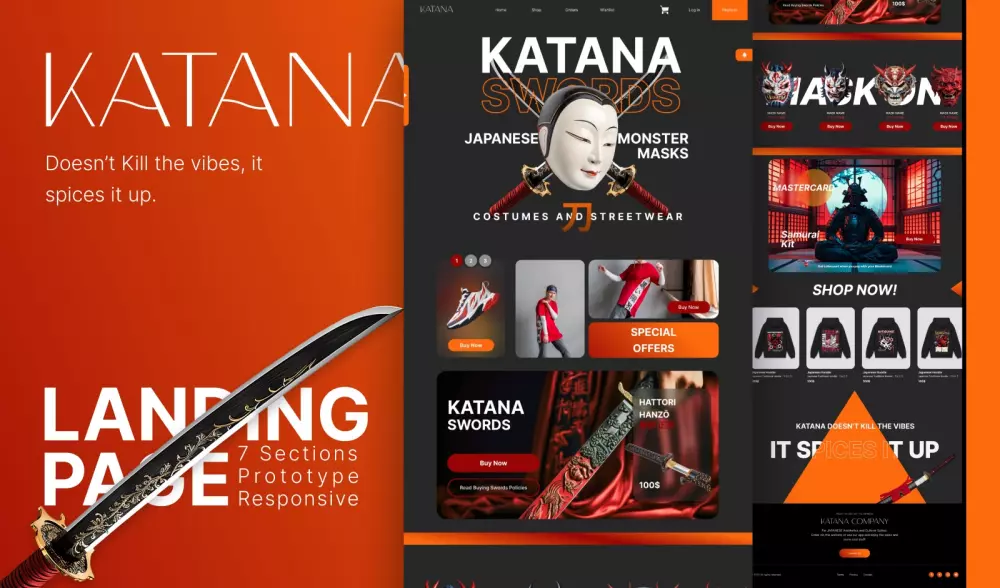 تصمميم صفحة هبوط Landing Page تتكون من 4 اقسام