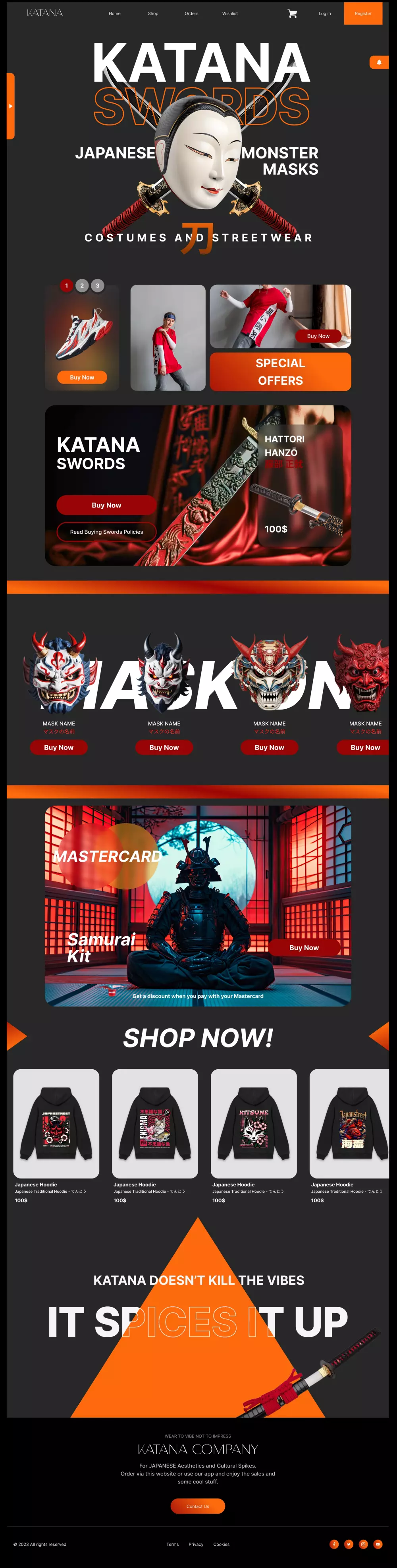 تصمميم صفحة هبوط Landing Page تتكون من 4 اقسام