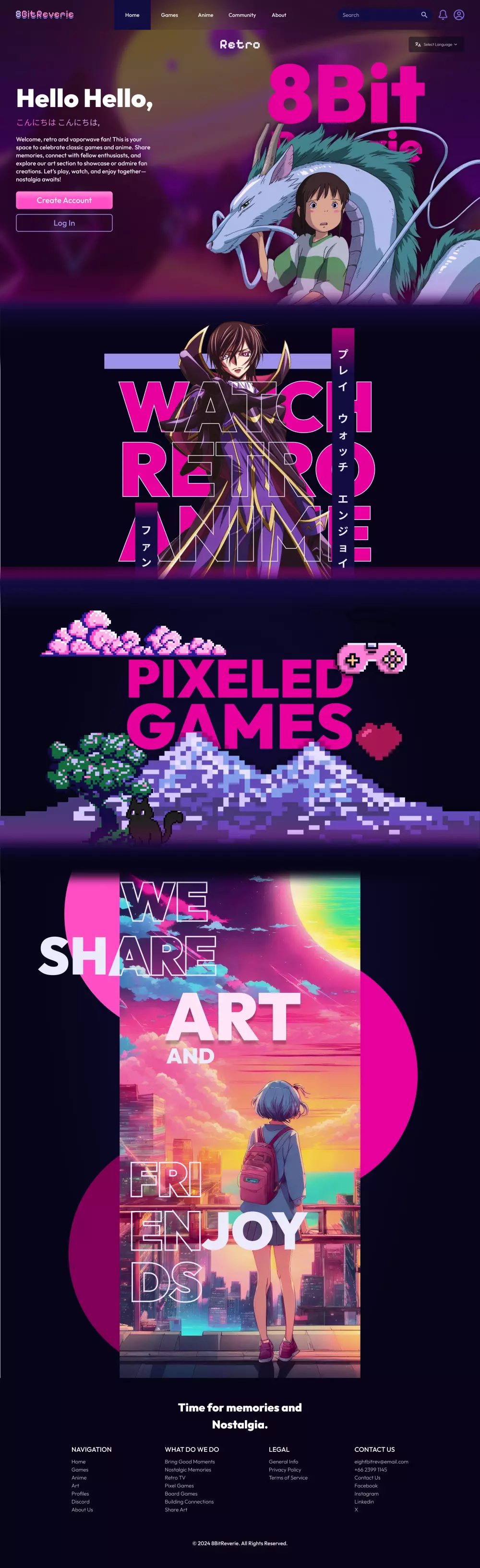 تصمميم صفحة هبوط Landing Page تتكون من 4 اقسام