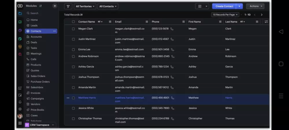 Zoho CRM Implementation