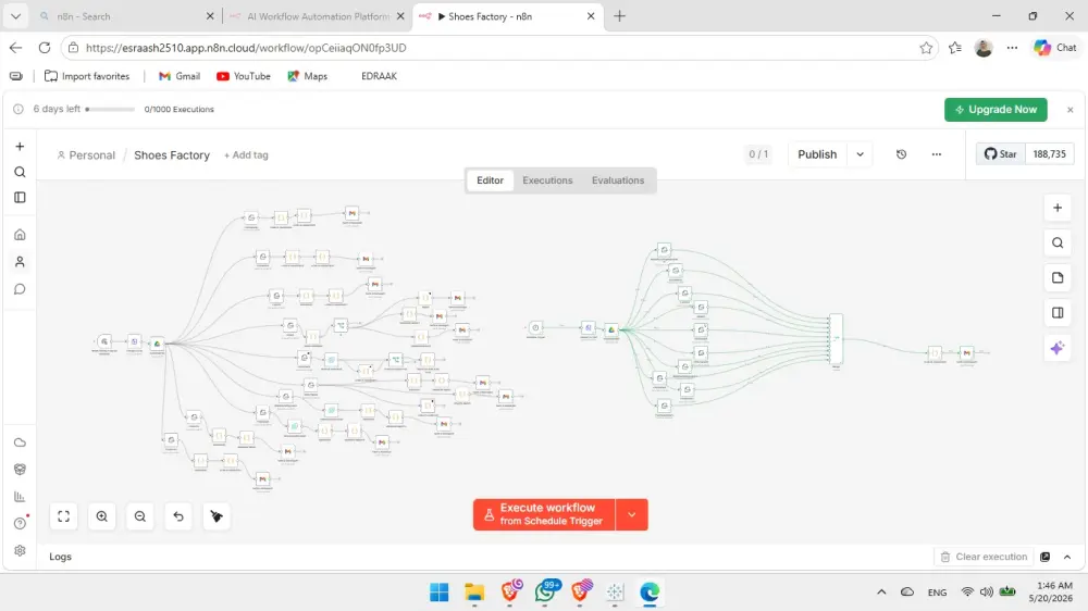 سأبني لك Workflow ذكي باستخدام n8n و AI لربط الأنظمة وأتمتة المهام