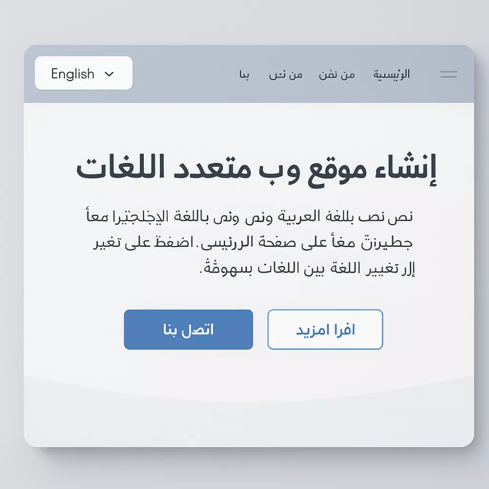 تحويل موقعك إلى موقع ثنائي اللغة (عربي / إنجليزي) بشكل احترافي