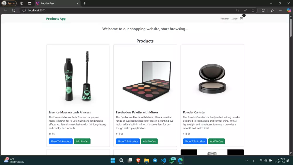 منصة متكاملة لعرض وشراء المنتجات باستخدام Angular