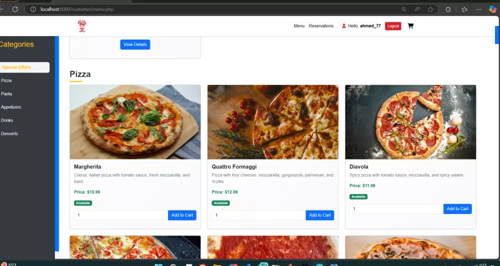 أقدم لك موقع مطعم احترافي باستخدام Bootstrap و PHP Native