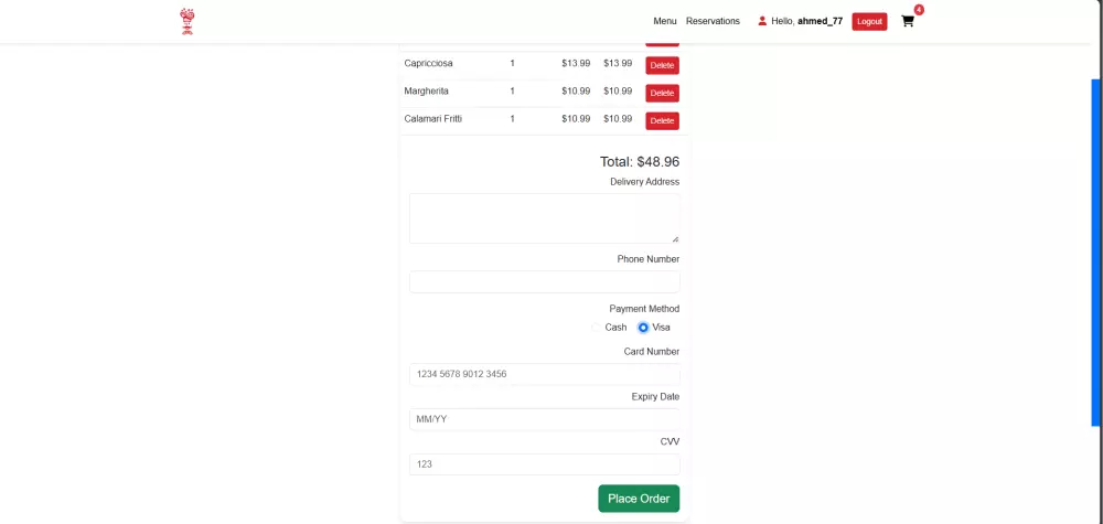 أقدم لك موقع مطعم احترافي باستخدام Bootstrap و PHP Native