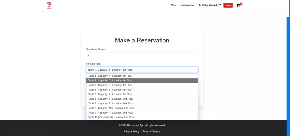 أقدم لك موقع مطعم احترافي باستخدام Bootstrap و PHP Native